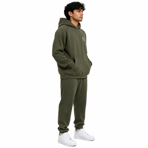 Sudadera con capucha oversize de alta calidad para hombre, estilo streetwear, con lavado ácido, raglán, estampado puff, logo personalizado y efecto spray wash. - Product Image 2