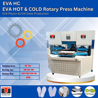 Nouvelle machine de moulage de semelles de chaussures Technocrat Mouldings EVA HC à pression rotative chaude et froide, moteur 40,75 KW, haute efficacité, durable