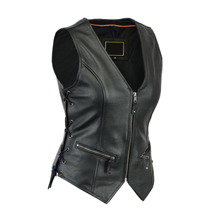 Chaleco de Cuero para Mujer, Hecho a Medida, Marca Privada, Tejido de Color Sólido, Fabricación Profesional, Prenda Exterior de Cuero Impermeable - Product Image 3