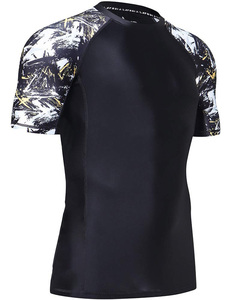 Factory Custom Unisex Rashguard Sublimation UV Protection Flatlock Stitching Anti Rash Compression Wholesale OEM OEM Wholesale - Product Image 1