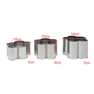 Mini moule à gâteau en forme de fleur en acier inoxydable, 10 cm, 3 options de hauteur (5 cm/6 cm/7 cm), résistant au four et au congélateur, fabriqué à la main en Corée - Product Image 6