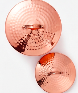 Boîte de rangement de cuisine en cuivre martelé avec couvercle, élégant récipient alimentaire en métal, organisateur de garde-manger stylé pour usage domestique - Product Image 5