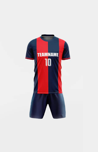 Uniforme de football pour hommes nom d'équipe et de joueur personnalisé chemise à manches courtes respirante douce et short pour hommes maillot de football - Product Image 3