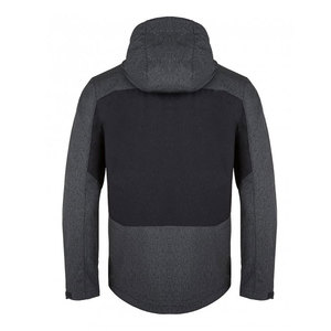 Customized Men's Wholesale Dark Gray & Black Hooded Outdoor Windbreaker <b>Jacket</b> with Zippered Chest Pocket <b>Jacket</b> - Product Image 2