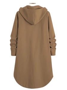 Men's Fashion Classic/Solid Color 100% Cotton Fleece Hooded Pullover Soft Touch Sturdy Texture/Slanted Pockets Shorter Front - Product Image 2