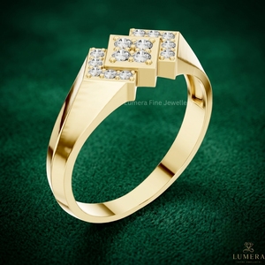 9K 10K 14K 18K Gold Round Diamond Cluster <b>Ring</b> for Women | Round Shape <b>CZ</b> Statement <b>Ring</b> | Luxury Fine Jewelry - Product Image 4