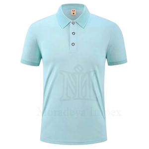 Camiseta Polo informal transpirable en blanco, camisetas de cuello de alta calidad para hombres, camiseta Polo de punto de Color sólido para hombres, Camisa Polo Masculina - Product Image 3