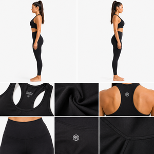 Conjunto Deportivo de Yoga para Mujer, Leggings de Cintura Alta Negros, Sujetador Deportivo, Ropa Deportiva para Gimnasio y Entrenamiento - Product Image 5