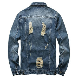 Chaqueta Vaquera Desgastada de Alta Calidad, Ligera, 100% Algodón para Hombre, Estilo Vintage con Botones, Mangas Largas para Verano - Product Image 2