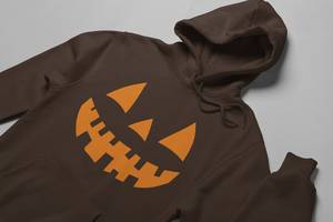 Custom Unisex <b>Halloween</b> Pullover Hoodie Pumpkin Face Print Fleece Hooded <b>Sweatshirt</b> OEM Service - Product Image 3
