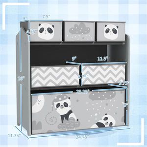 Organisateur de jouets pour enfants et adolescents gris avec boîte de rangement - Product Image 3