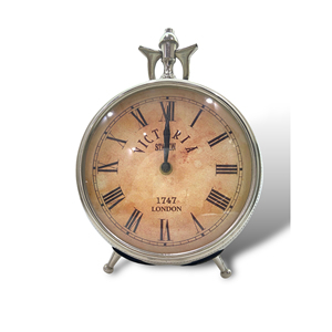 Reloj de Escritorio Metálico Art Deco, Funciona con Batería, para Decoración Clásica del Hogar y la Oficina - Product Image 1