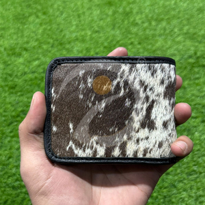 Wholesale Vintage Cowhide Hair <b>Wallet</b> Handmade Leather Mens Cash <b>Holder</b> With Natural Animal Texture Print Leather <b>Wallet</b> - Product Image 5