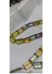 Perles cylindriques facettées multicolores 100% naturelles, semi-précieuses, 10x15 mm, brin de 16 pouces, 32 pièces pour la création de bijoux - Product Image 5