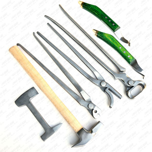 Professional Farrier Tools Kit Veterinary Instrument for Horse Foot Grooming Nipper Nail <b>Puller</b> Cutter Loop Knife Nail Gun - Product Image 5