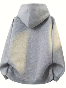 High Quality Premium Winter Season Plus Size Men's 100% Cotton Fleece Knitted Pocket Regular Fit Eco-Friendly Hoodies Customized - Product Image 3