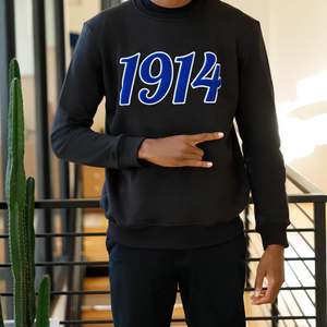 Sudadera con Capucha Extra Grande Personalizada para Hombre, 100% Algodón, Sudadera Universitaria, Fraternidad, Phi Beta Sigma, Hermandad Griega, Sudadera Azul - Product Image 2
