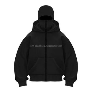 Sweat à capuche en coton unisexe personnalisé, de haute qualité, fermeture éclair intégrale, sweat à capuche thermique d'hiver, style streetwear avec impression numérique pour hommes - Product Image 2