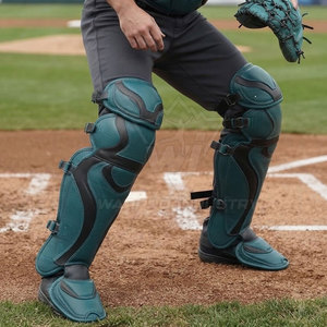 Protège-jambes en cuir pour le baseball, construction durable, design flexible, sangles réglables, ajustement sécurisé, protection professionnelle - Product Image 6
