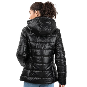 Vestes d'hiver longues pour femmes en nylon avec rembourrage en coton, vestes matelassées imprimées pour femmes, vente en gros - Product Image 2