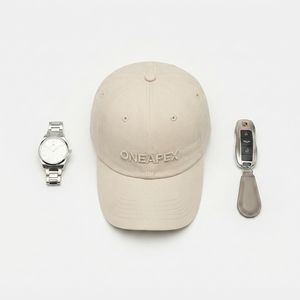 Casquette de baseball brodée beige One Apex pour homme, en coton, style décontracté, streetwear, ajustable, unisexe, tendance - Product Image 2