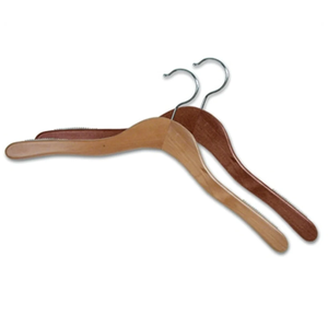 Customized Adult Solid Natural Wood Non Slip Clothes Hanger <b>Black</b> Walnut With Customised Logo In Wholesale - Product Image 2