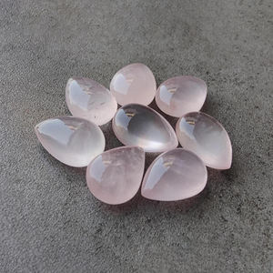 Piedra Preciosa de Cuarzo Rosa de Calidad AAA+ en Forma de Lágrima, Calibrada, en Forma de Pera, Disponible en Todos los Tamaños - Product Image 2