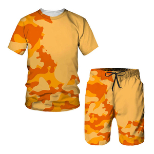 ราคาขายส่ง เสื้อผ้าฤดูหนาว ดีไซน์ใหม่ เสื้อยืดผู้ชายลำลอง ทรงหลวม เอวยางยืด ความยาวระดับเข่า แขนสั้น ลายสัตว์ ระบายอากาศได้ดี พิมพ์ลายแบบ Sublimation - Product Image 6