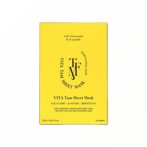 แผ่นมาส์กหน้าเกาหลี Tapomi Vita Tam Sheet Mask 10 แผ่น สีชมพู ผลิตในเกาหลี - Product Image 1