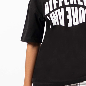New Fashion Short Sleeves Breathable Neck <b>Women</b> T <b>Shirts</b> High Quality Eco-Friendly Canvas Fabric Print Customized Logo Summer - Product Image 2