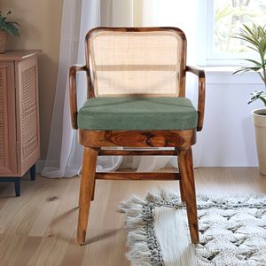 Chaise artisanale élégante en bois massif, faite à la main, pour salon, salle à manger, mobilier rustique classique pour la maison - Product Image 1