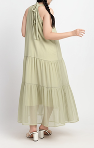 High Quality Manufacturer OEM ODM Halter Neck Sleeveless Loose Fit Midi <b>Dresses</b> for Women Made Vietnam Elegant Streetwear - Product Image 2