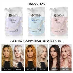 Poudre décolorante professionnelle sans poussière, correction de couleur douce à faible dommage pour usage en salon - Product Image 4