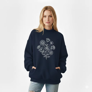 Sudadera Personalizada con Texto, Sudadera Holgada con Cuello Redondo, Unisex, de Forro Polar, Manga Larga, Informal, de Invierno, Mezcla de Algodón, con Logotipo Personalizado - Product Image 3