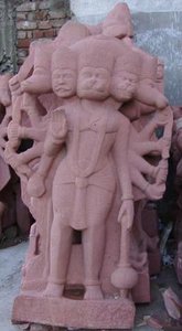 Grès Punchmukhi Hanuman Statue - Product Image 6