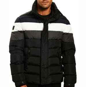 Chaqueta de Invierno para Hombre, Acolchada, de Primera Calidad, Personalizada, Cálida, con Cuello Alto, Transpirable, 100% Poliéster, Color Sólido - Product Image 3