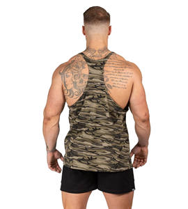 New Design Custom Logo Men's Camo Summer Sleeveless <b>Stringer</b> Men's Slim Fit Gym Fitness <b>Vest</b> Running Training Tank Top For Men - Product Image 6
