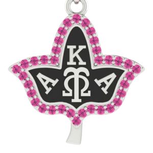 Collar de Hoja de Cristal Negro y Rosa para Mujer, Joyería Elegante y a la Moda, Colgante, Accesorio con Estilo, Regalo, Uso Diario, Plata de Primera Calidad - Product Image 3