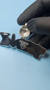 Pendentif personnalisé pour homme en moissanite véritable de 3 carats, coupe ronde, plaqué or blanc 14 carats - Product Image 5