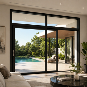 Porte coulissante en alliage d'aluminium certifiée aux normes 2026, design chinois, isolation thermique, double vitrage, verre trempé, garantie de plus de 5 ans - Product Image 1