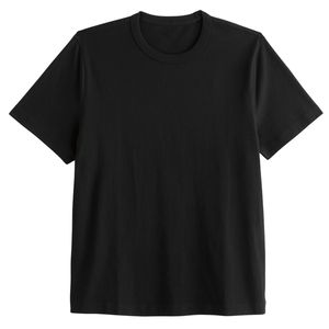 เสื้อยืดสีดำพรีเมียมสำหรับผู้ชาย ผ้าฝ้าย 100% รับผลิตแบบ OEM ODM ขายส่ง เสื้อยืดเรียบง่ายพื้นฐาน คุณภาพสูง เสื้อผ้าที่จำเป็น - Product Image 1