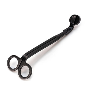 Ciseaux coupe-mèches Forgeline en acier inoxydable argent/noir, accessoires pour bougies de qualité industrielle et DIY, garantie 1 an - Product Image 1