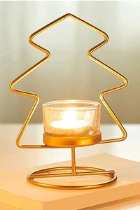 Support de bougie décoratif en métal pour Noël – Accessoire d'intérieur haut de gamme pour les fêtes d'hiver - Product Image 5