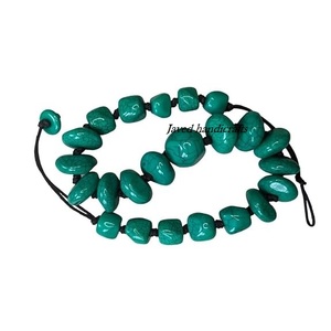 Handcrafted Vintage Geometric Fashion Resin Beaded <b>Necklace</b> Colorful <b>Statement</b> Jewelry Unisex Trendy Lightweight Party Wear - Product Image 6