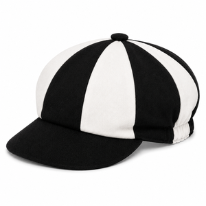 Gorra de Cricket de Ocho Paneles de Color Sólido Personalizada de Alta Calidad, Gorra Clásica Vintage con Bordado 3D Transpirable de Mezcla de Lana a Rayas - Product Image 2