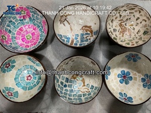 Vietnam Souvenir Mother of Pearl <b>COCONUT</b> BOWL Cheap Price Low MOQ <b>Shell</b> Inlay Bowl Wholesale Factory Direct Source Deal - Product Image 2