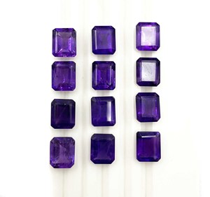 Natural African Amethyst Octagon Cut Shape Loose Gemstone Sizes 5-9 mm, Purple Semi-Precious Stone for Jewelry Making - Product Image 1