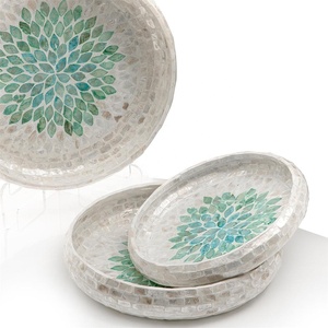 Plateau de luxe en nacre incrustée, fabriqué à la main, plateau EID, Ramadan, fabriqué au Vietnam, vente en gros - Product Image 4