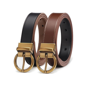 Cinturones de Vestir Casuales de Cuero para Hombre, Personalizables Directo de Fábrica, Hebilla de Acero, Logotipo Personalizado, Cinturón de Vestir Duradero y Ligero - Product Image 1