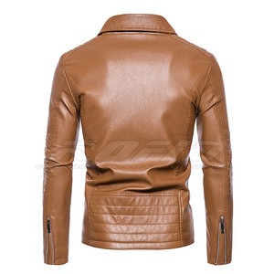 <b>Long</b> Sleeve Men <b>Leather</b> <b>Jacket</b> Trendy Design Modern Slim Fit Everyday Fashion Men <b>Leather</b> <b>Jacket</b> - Product Image 3